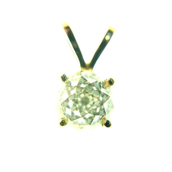 Modified Briolette Cut Diamond Solitaire Pendant 1ct - Picture 5 of 16